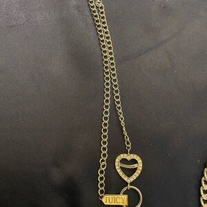 Juicy Couture silver toned Heart Pendant Necklace